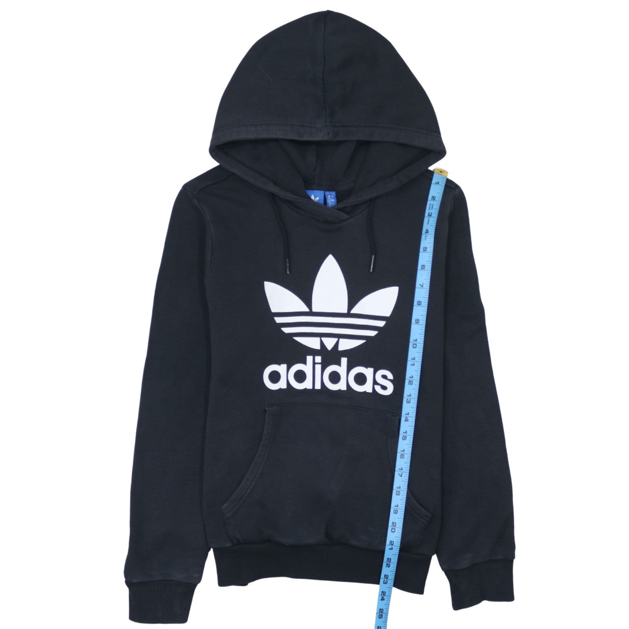 Adidas Women Black Hoodie UK 12 Pullover Hooded Sweatshirt