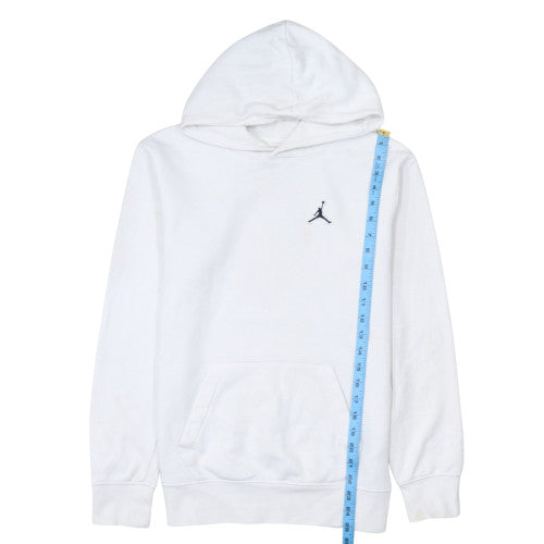 Jordan Boys White XL Pullover Fleece Hoodie with Logo