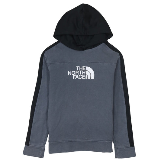 The North Face Boys Grey Pullover Hoodie L Logo Hooded Sweatshirt