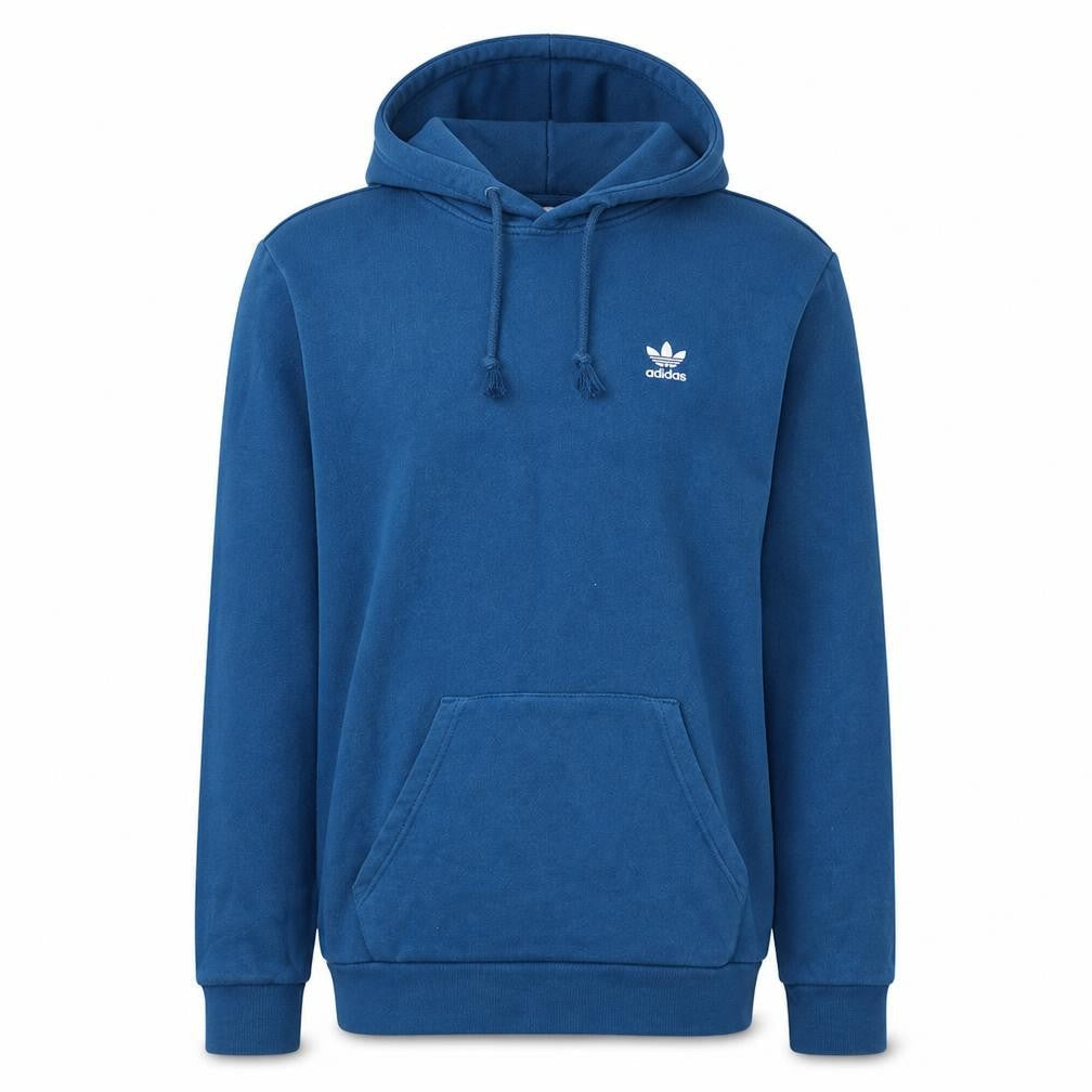Adidas Mens Blue Pullover Hoodie S Cotton Blend Casual Sweatshirt