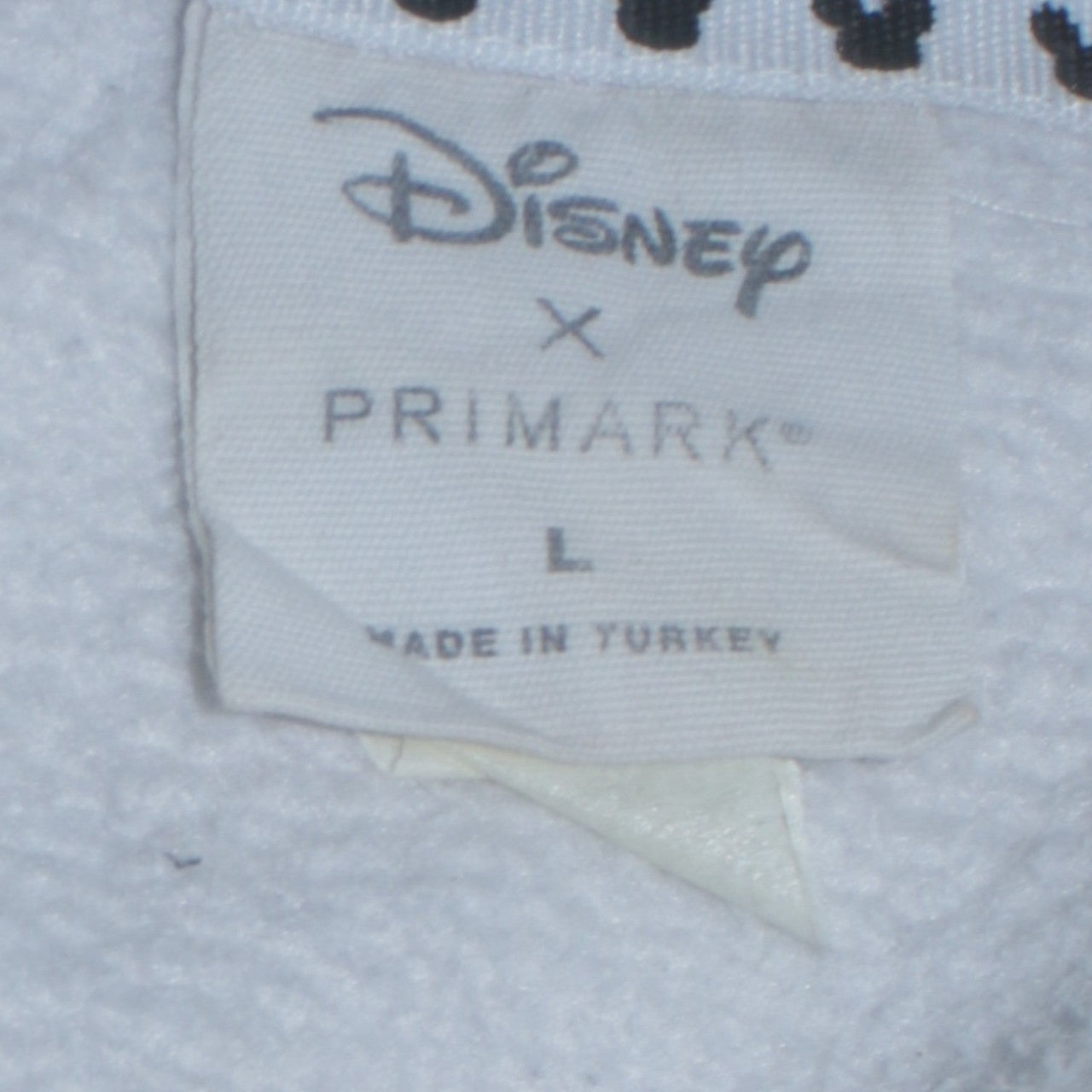 Disney x Primark Women White Mickey Mouse Sweatshirt L Cotton