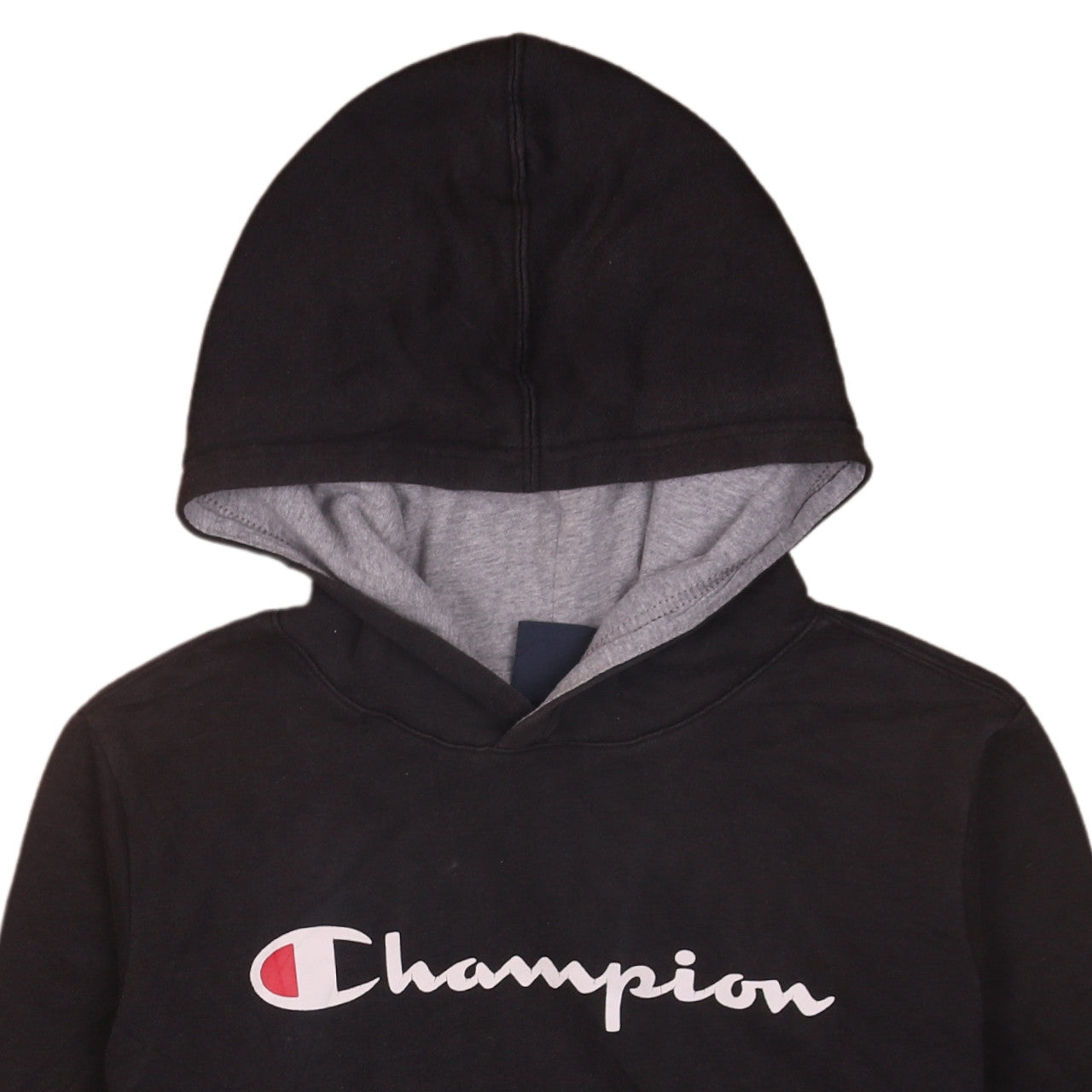 Champion Boys Black Hoodie Size 11-12 Years Pullover Fleece Hooded Sweatshirt