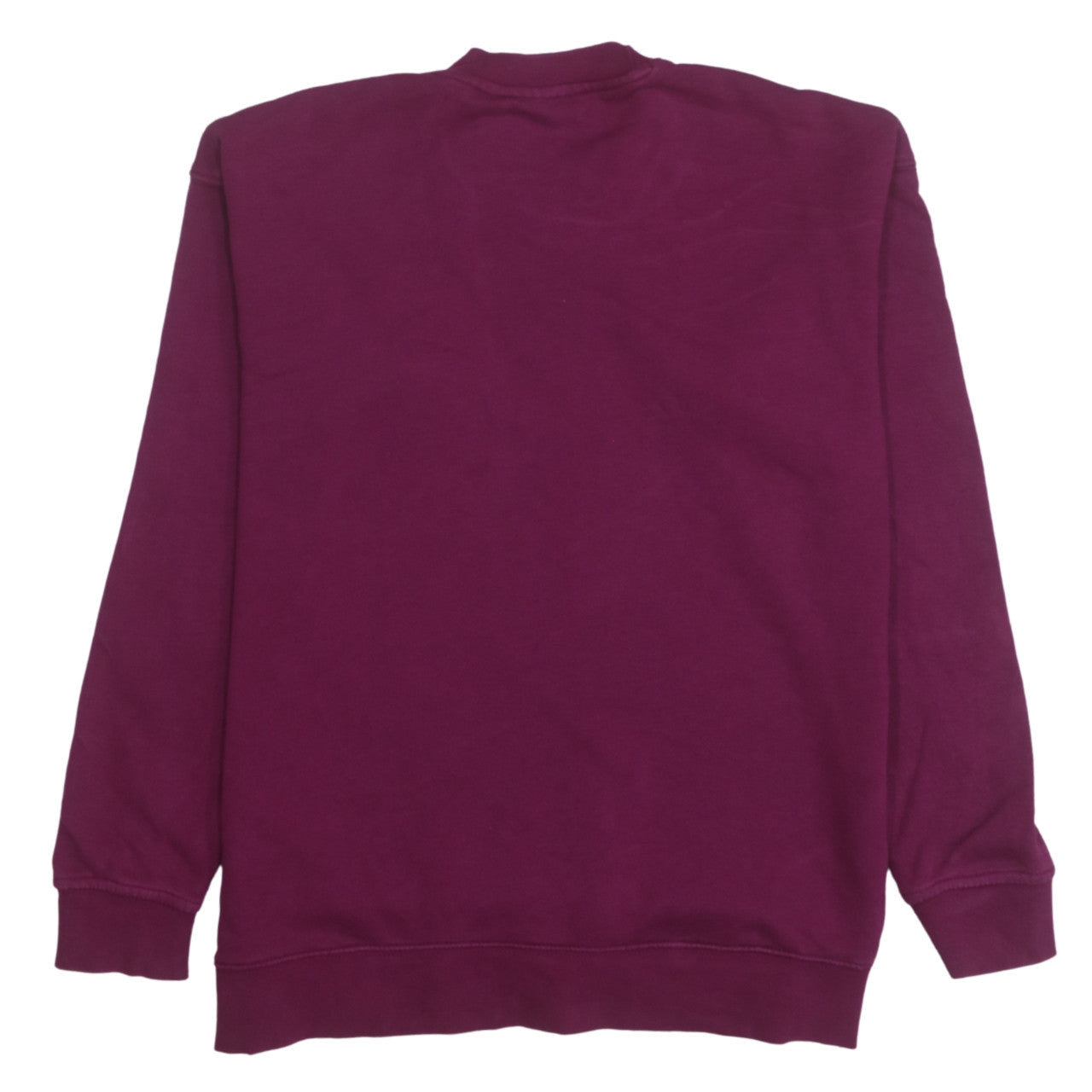Adidas Womens Burgundy Crew Neck Sweatshirt UK 6 Logo Pullover