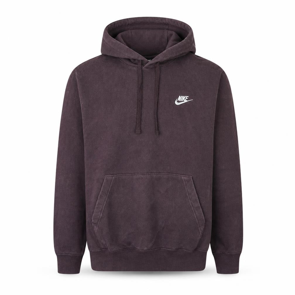Nike Men’s Brown Pullover Hoodie Size S Logo Fleece Sweatshirt