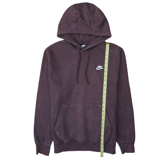 Nike Men’s Brown Pullover Hoodie Size S Logo Fleece Sweatshirt