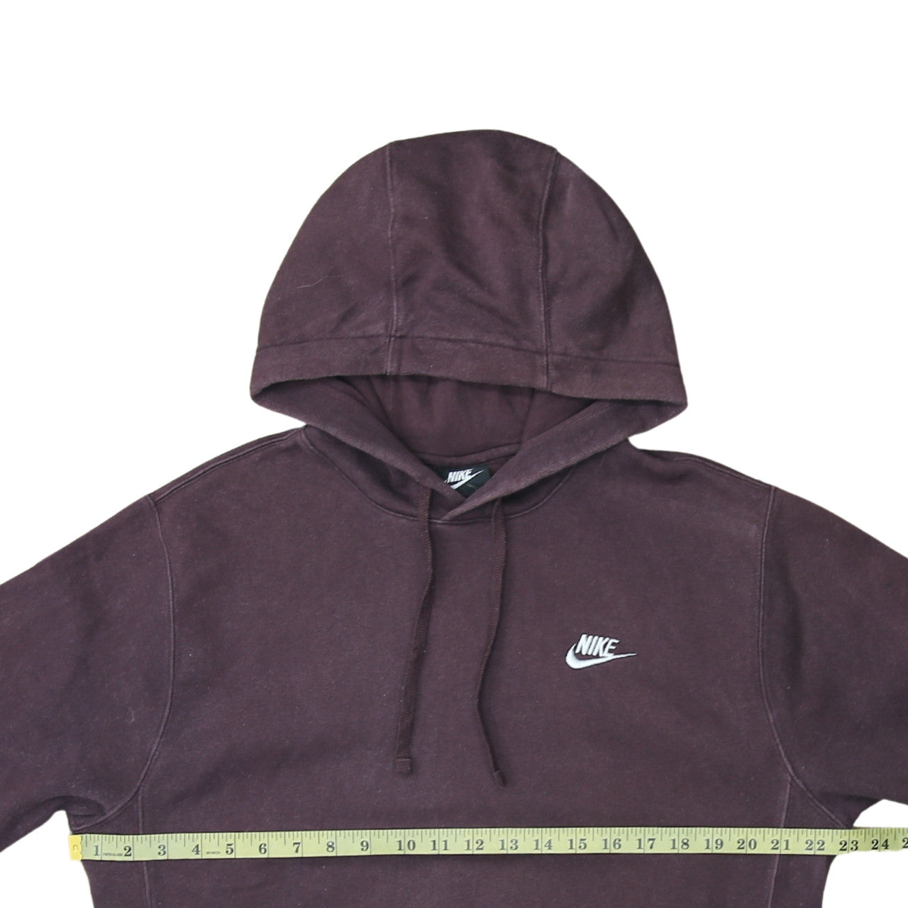 Nike Men’s Brown Pullover Hoodie Size S Logo Fleece Sweatshirt