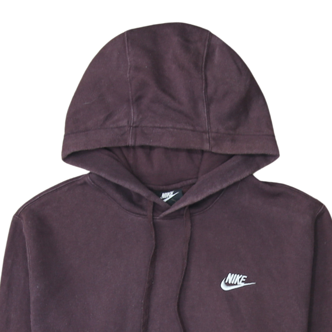 Nike Men’s Brown Pullover Hoodie Size S Logo Fleece Sweatshirt