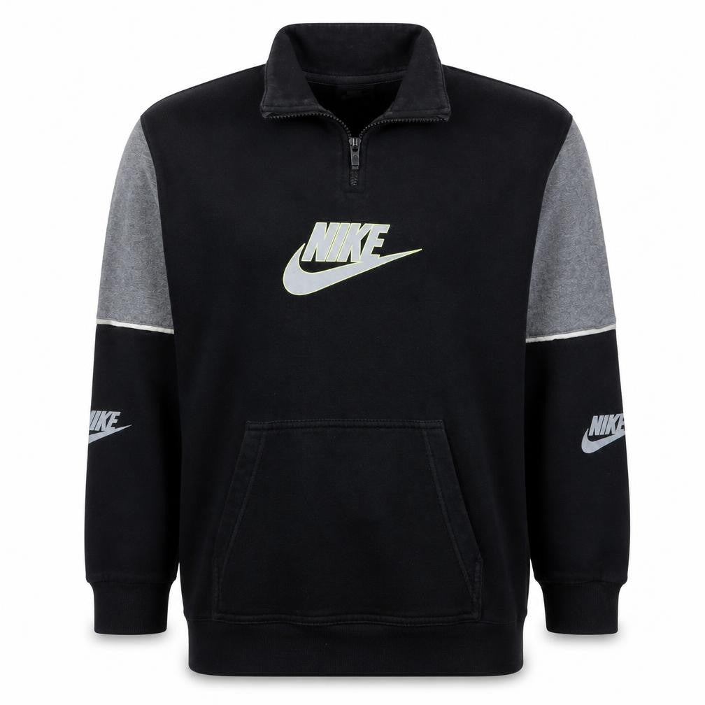 Nike Boys Black XL 1/4 Zip Fleece Sweatshirt with Logo and Pocket