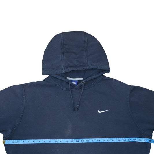 Nike Mens Blue Pullover Hoodie 2XL Embroidered Swoosh Fleece