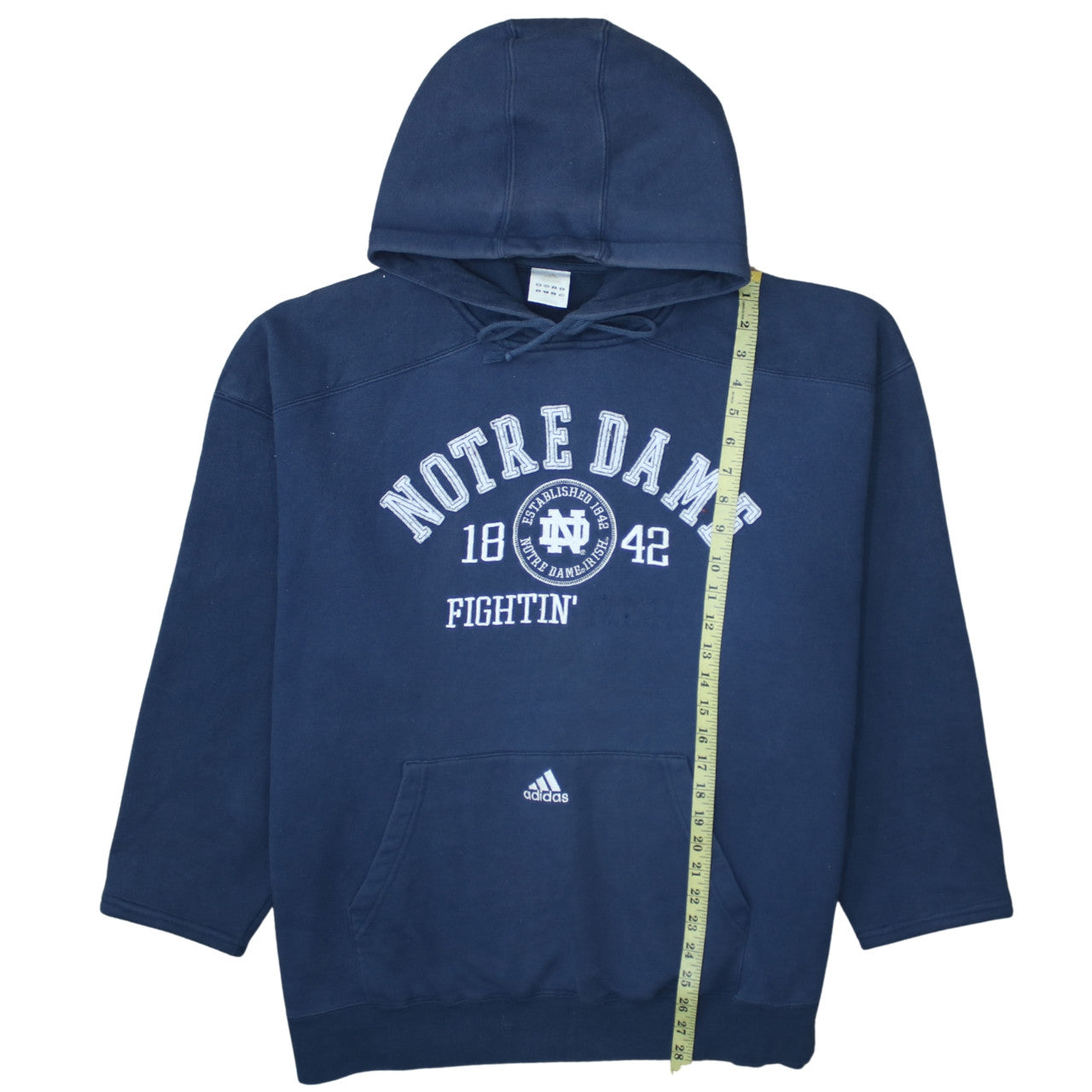 Adidas Men’s Blue Notre Dame Pullover Hoodie XL Fleece