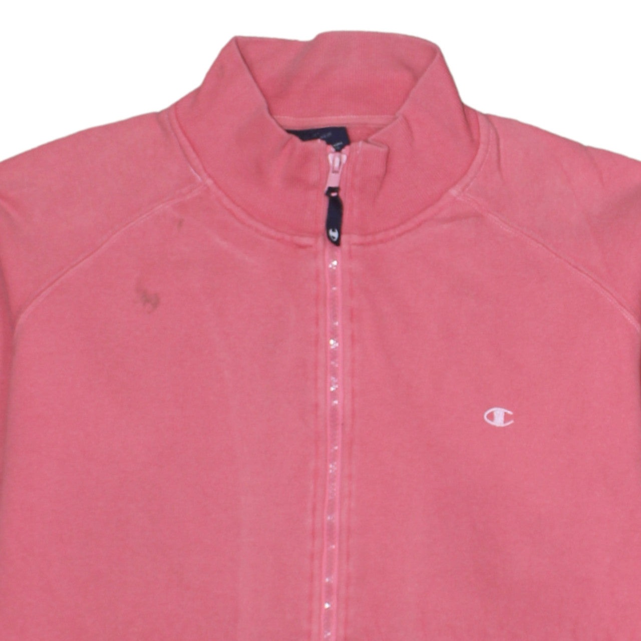 Champion Womens Pink Cotton Full Zip Track Jacket Size L