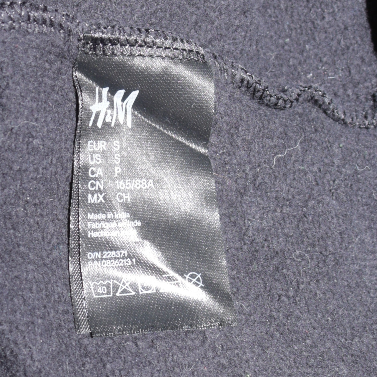 H&M Men’s Black NASA Pullover Hoodie Size S Graphic Space Logo