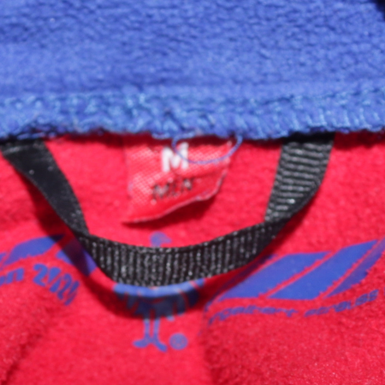 Engelbert Strauss Men's Red Blue Fleece 1/4 Zip Sweatshirt M