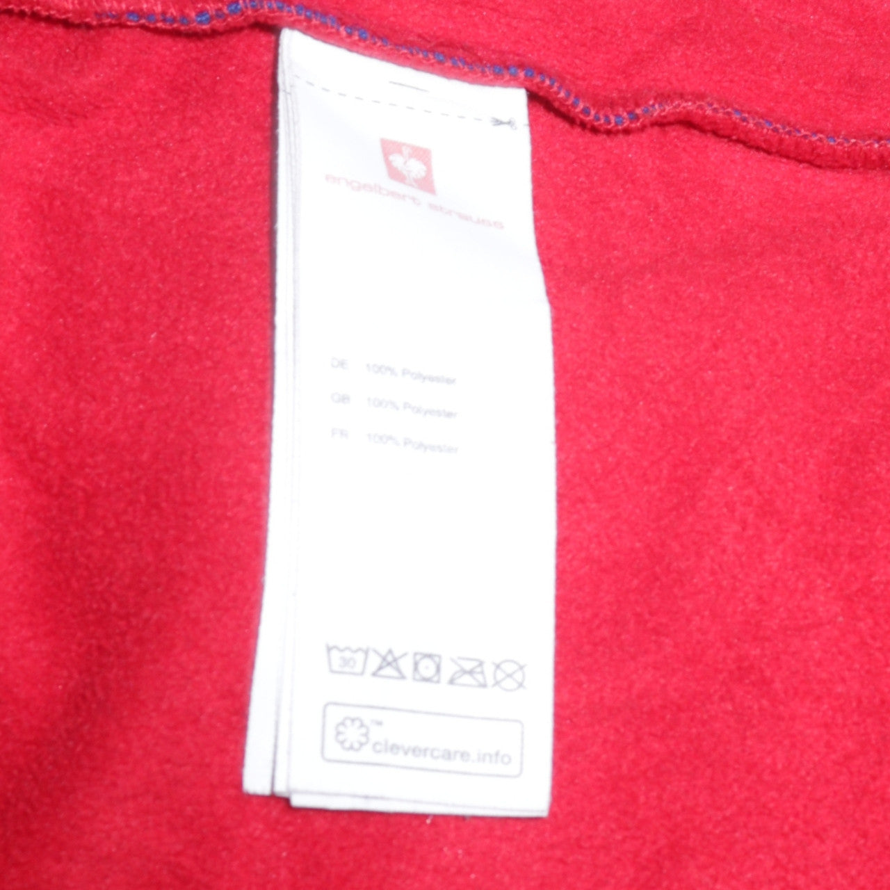 Engelbert Strauss Men's Red Blue Fleece 1/4 Zip Sweatshirt M