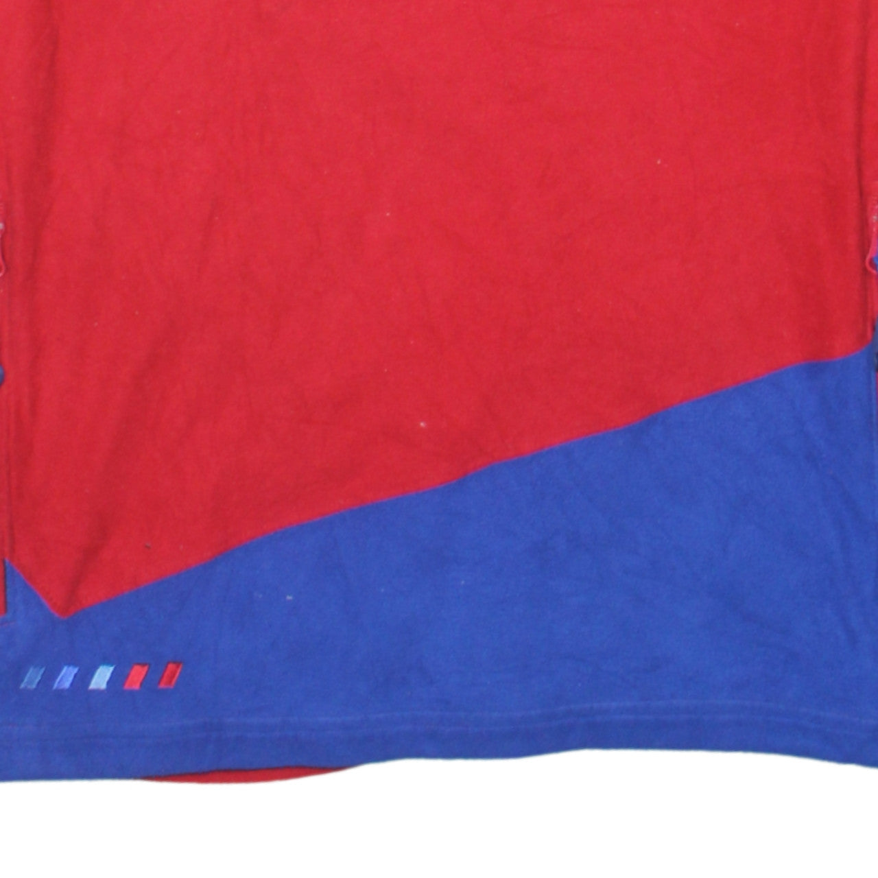 Engelbert Strauss Men's Red Blue Fleece 1/4 Zip Sweatshirt M