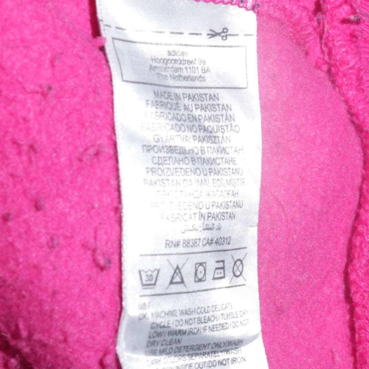 Adidas Women Pink Crew Neck Pullover Sweatshirt Size 12 Logo Casual