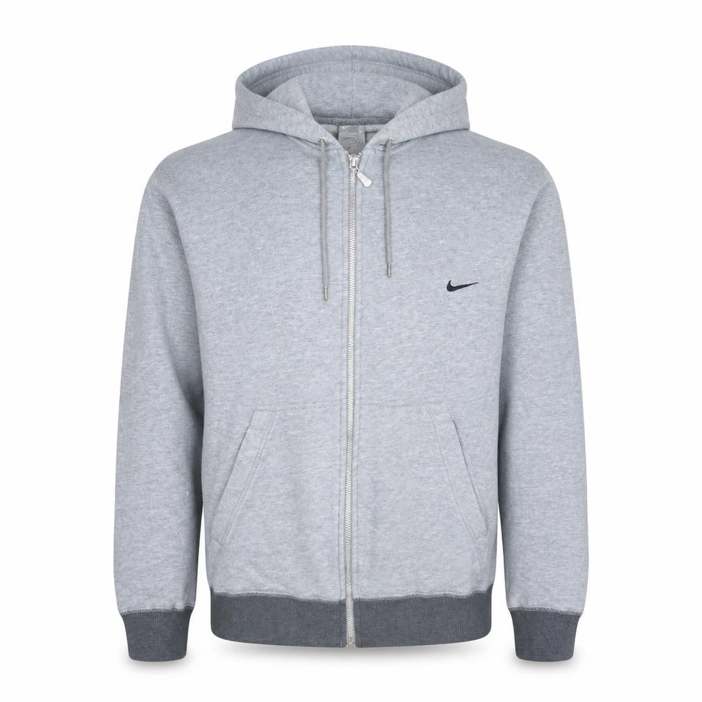 Nike Men's Grey Full Zip Hoodie L Sportswear Sweatshirt