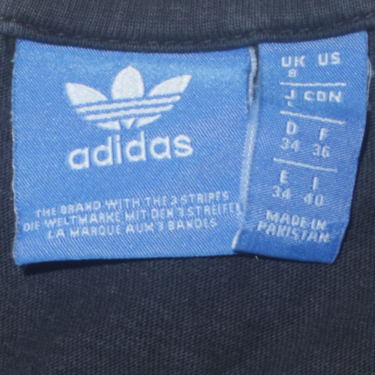 Adidas Women's Black Ringer Short Sleeve Cotton T-Shirt Size 8