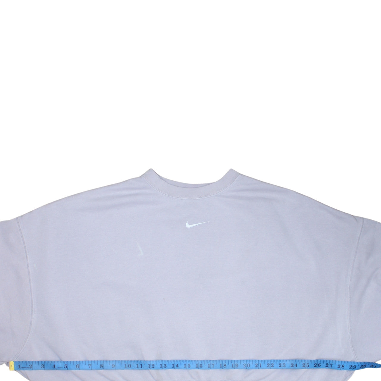 Nike Women's White Cropped Pullover Sweatshirt Size M Cotton Blend