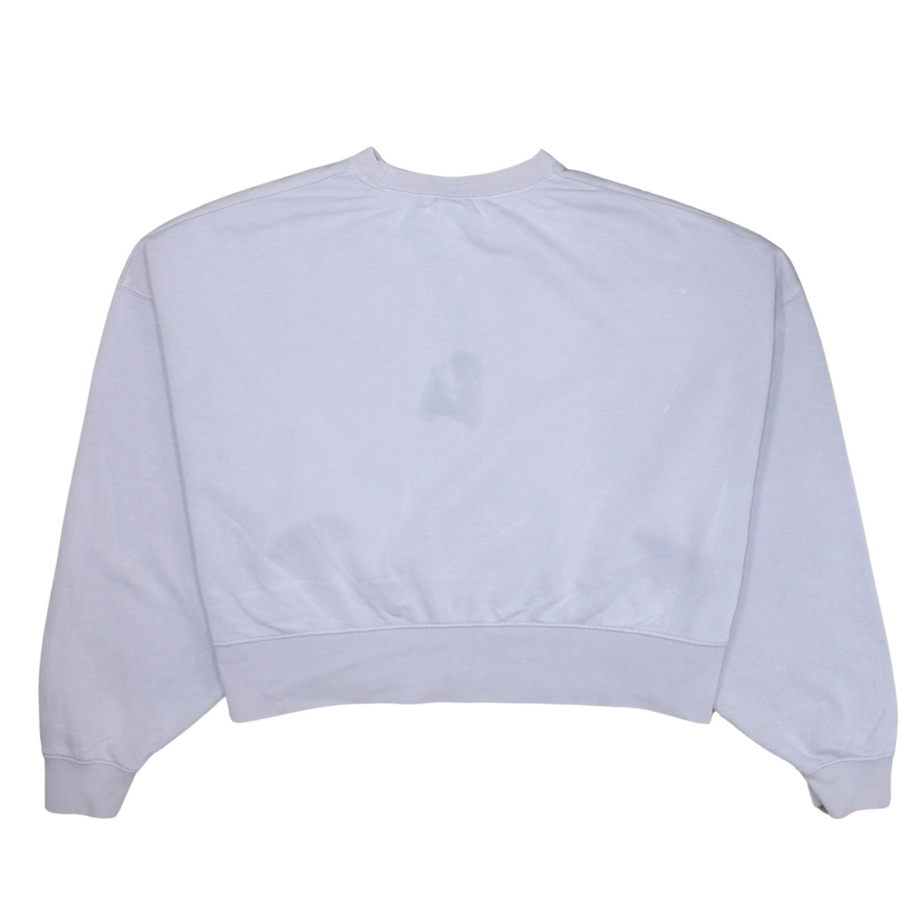 Nike Women's White Cropped Pullover Sweatshirt Size M Cotton Blend
