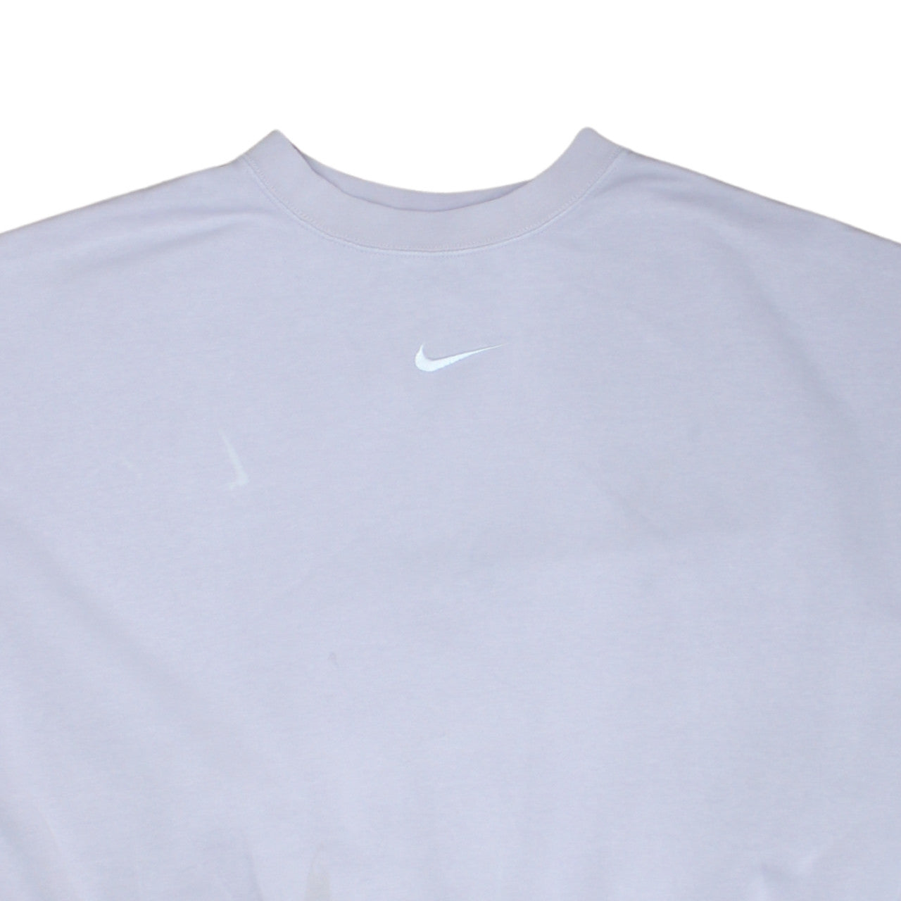 Nike Women's White Cropped Pullover Sweatshirt Size M Cotton Blend