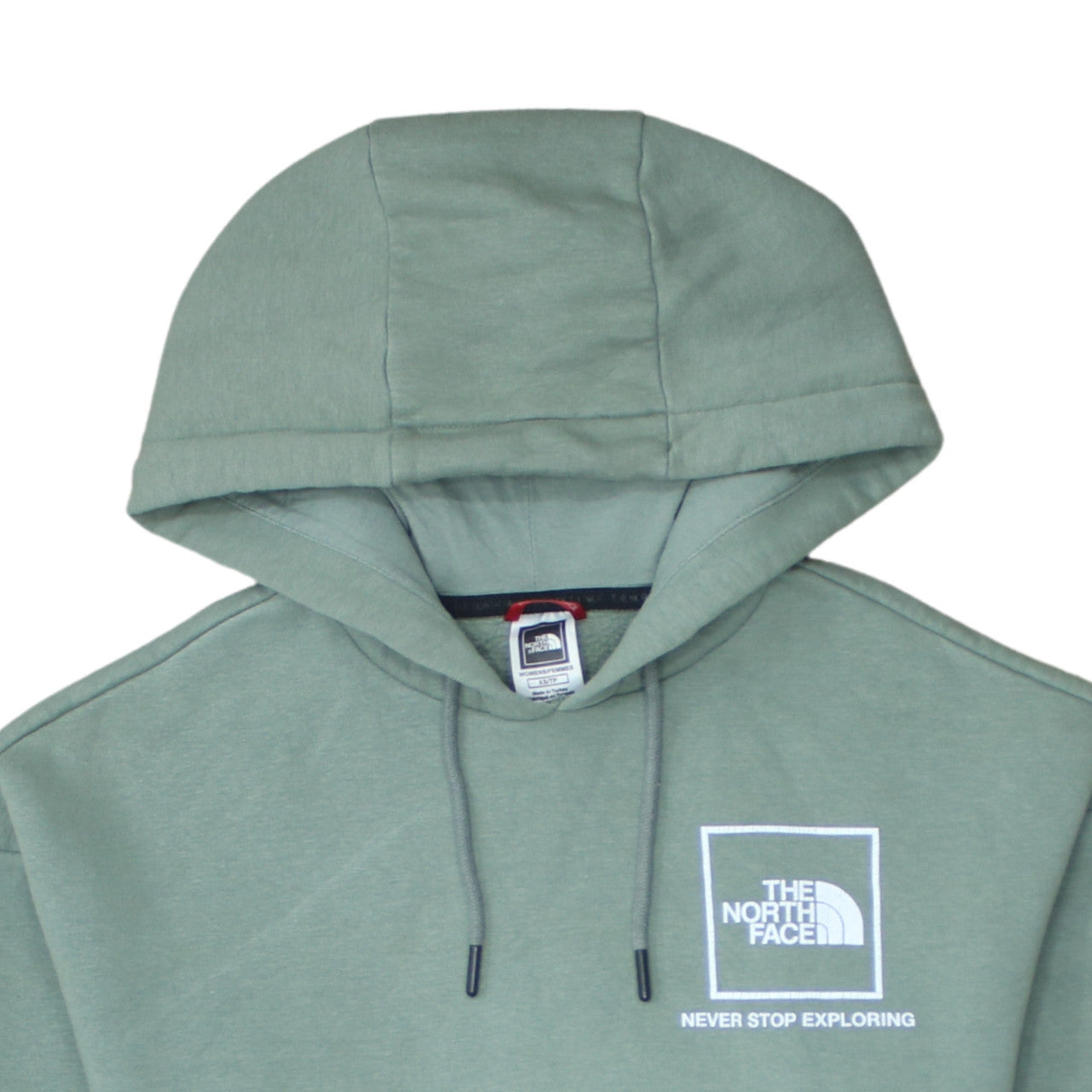 The North Face Womens Green XS Pullover Hoodie Never Stop Exploring