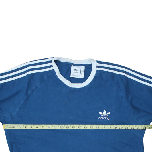 Adidas Men's Blue Short Sleeve Crew Neck XL Retro Sports T-Shirt