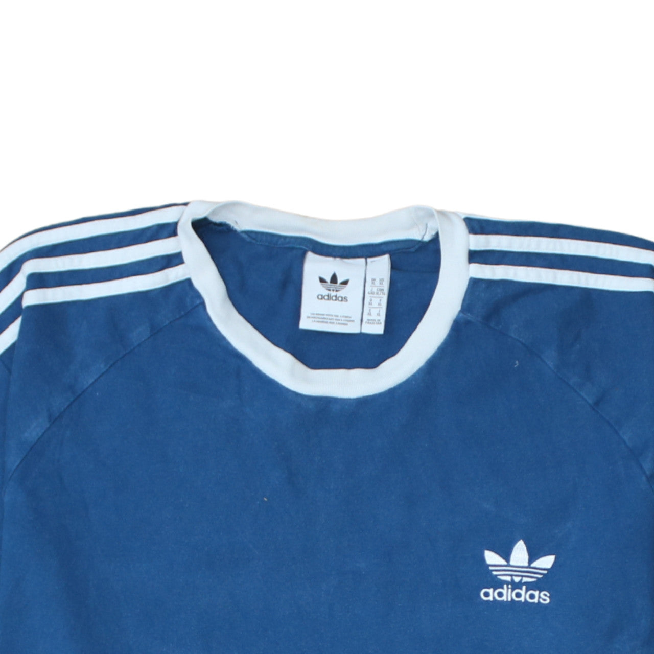 Adidas Men's Blue Short Sleeve Crew Neck XL Retro Sports T-Shirt