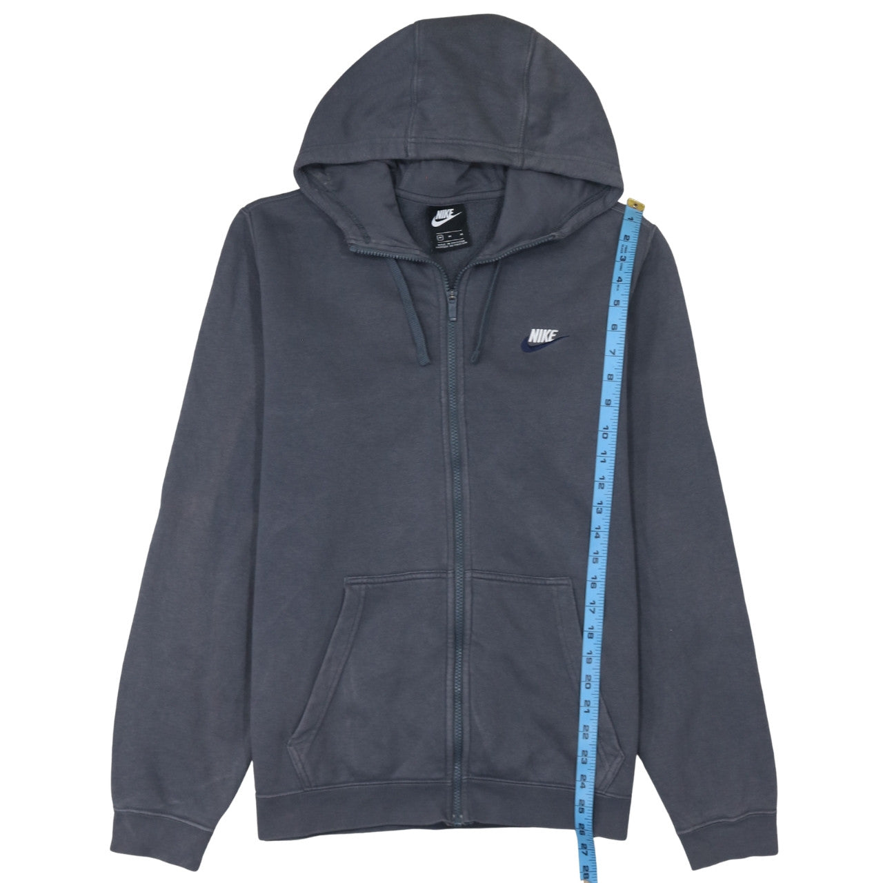 Nike Men's Grey Full Zip Hoodie M Regular Fit Sportswear