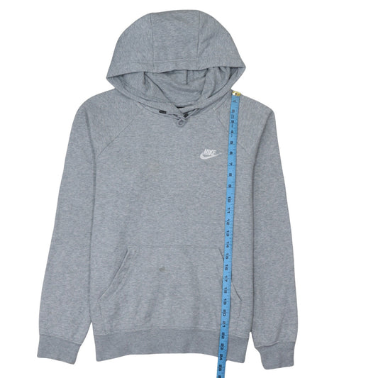 Nike Men's Grey Pullover Hoodie Small Logo Regular Fit