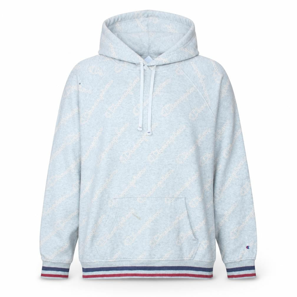 Champion Women Grey XL Pullover Hoodie with Logo Print