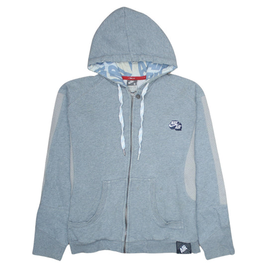 Nike Boys Grey Full Zip Hoodie Small Fleece Sportswear with Logo