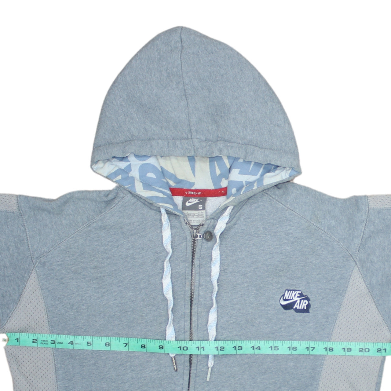 Nike Boys Grey Full Zip Hoodie Small Fleece Sportswear with Logo