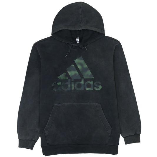 Adidas Men's Black Pullover Hoodie Small Logo Fleece Sportswear