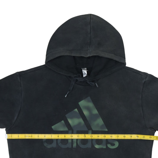 Adidas Men's Black Pullover Hoodie Small Logo Fleece Sportswear