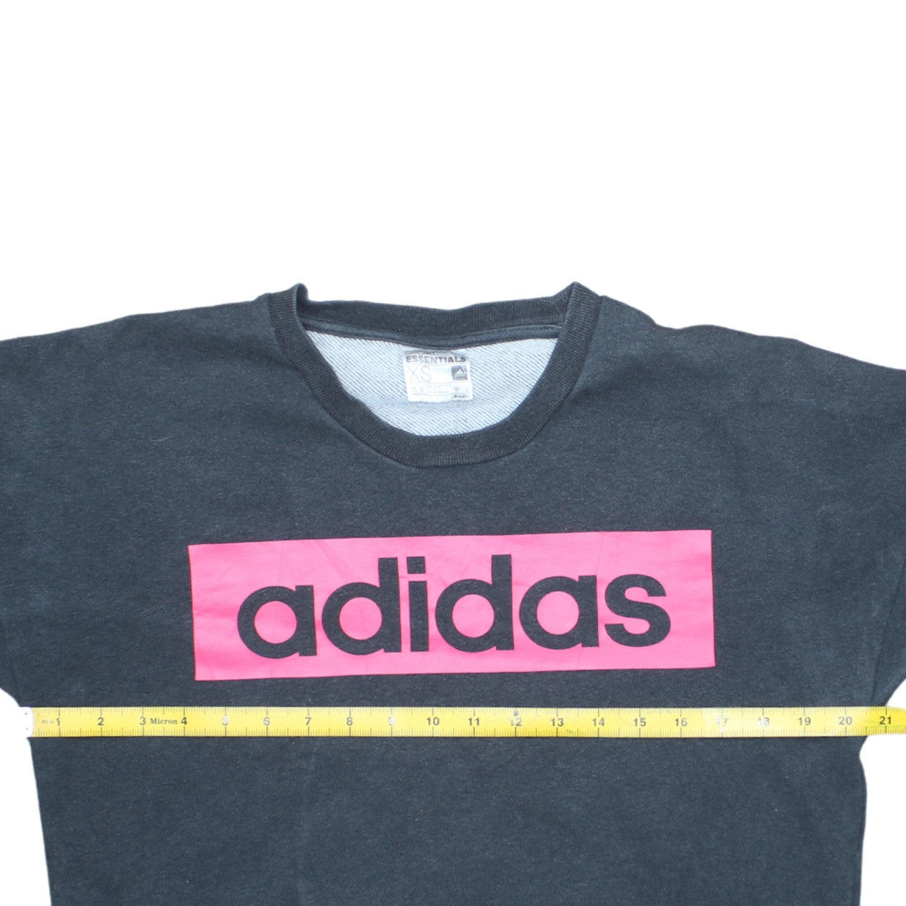 Adidas Women’s Black Pink Logo Pullover Sweatshirt XS