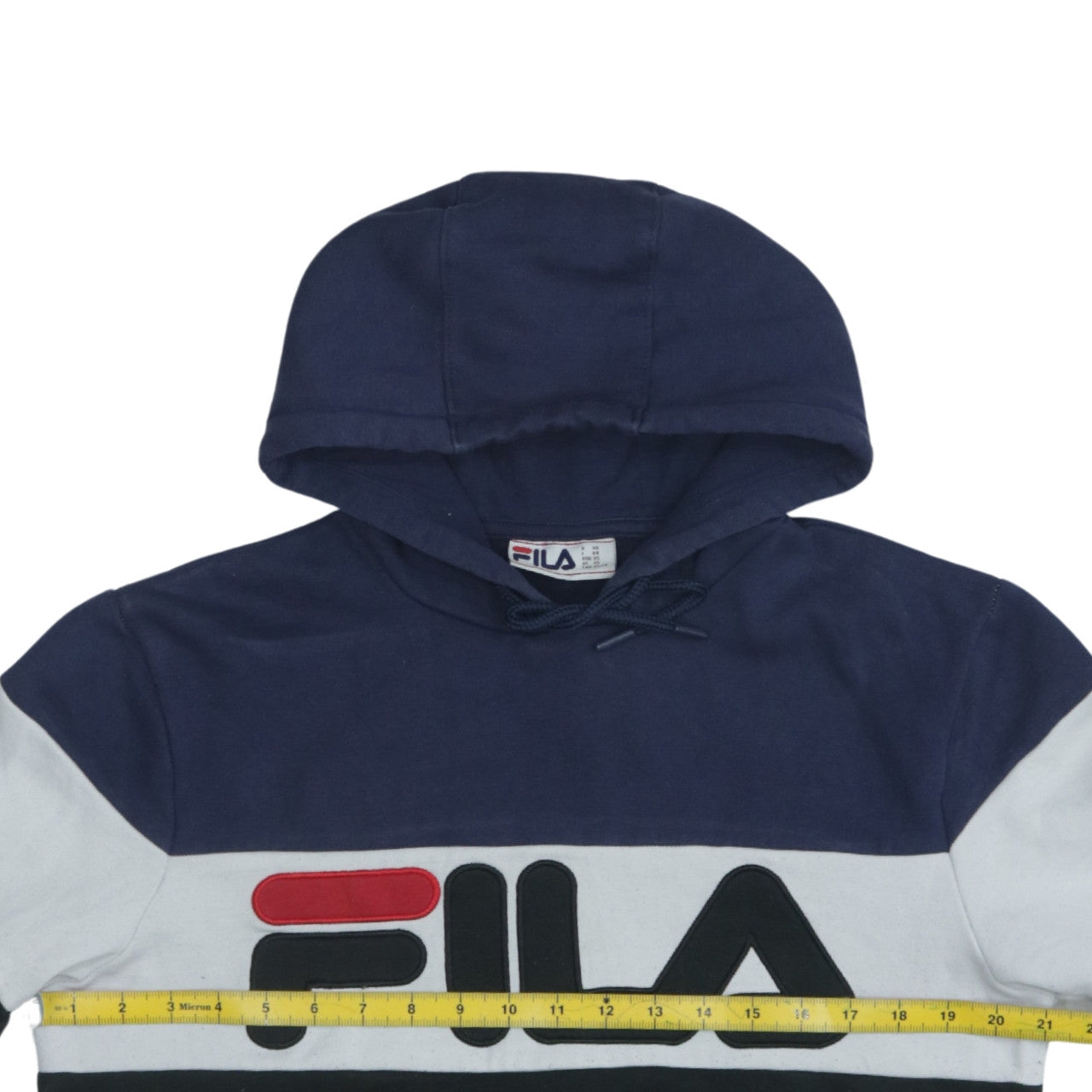 Fila Men's Blue XS Pullover Hoodie Sweatshirt with Logo