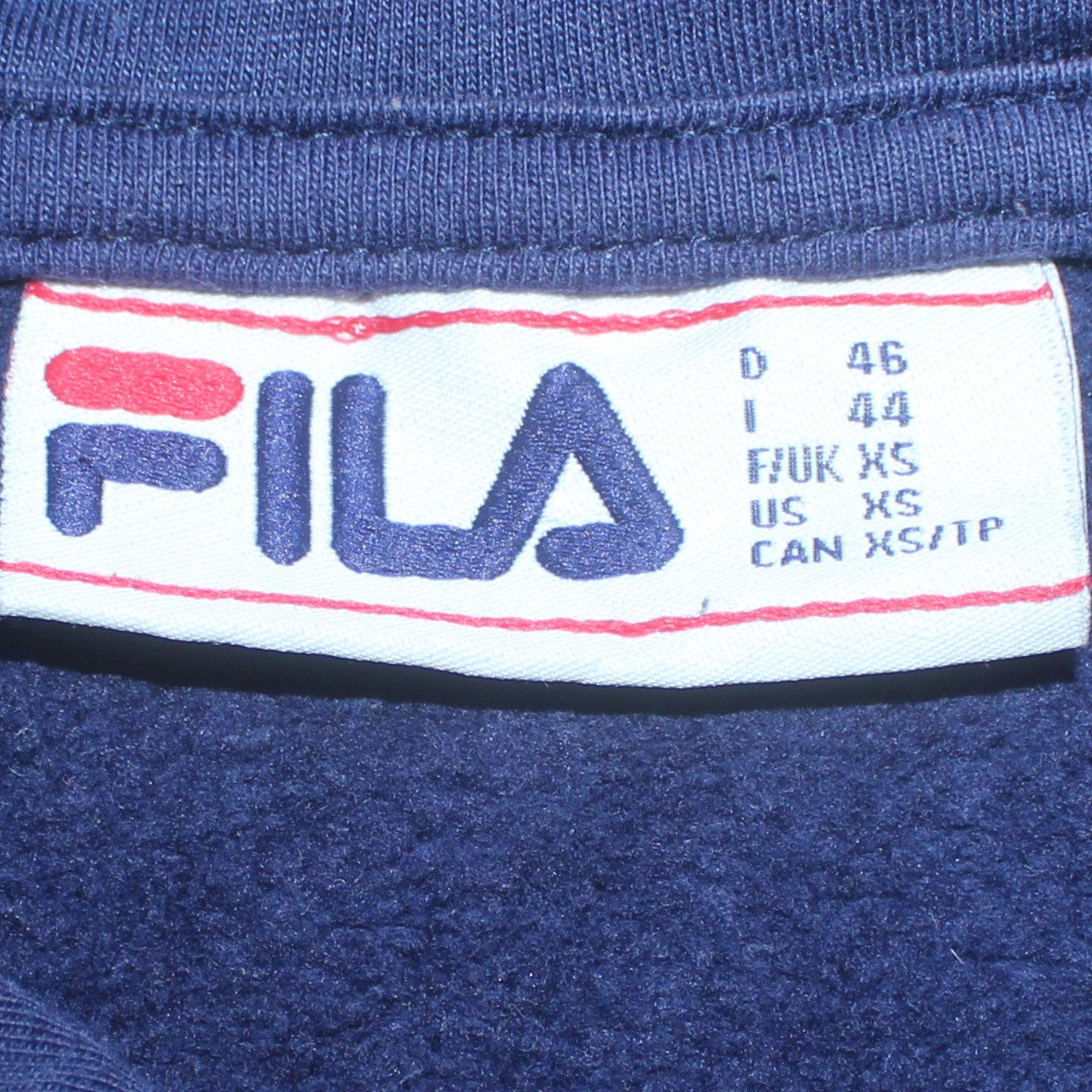 Fila Men's Blue XS Pullover Hoodie Sweatshirt with Logo