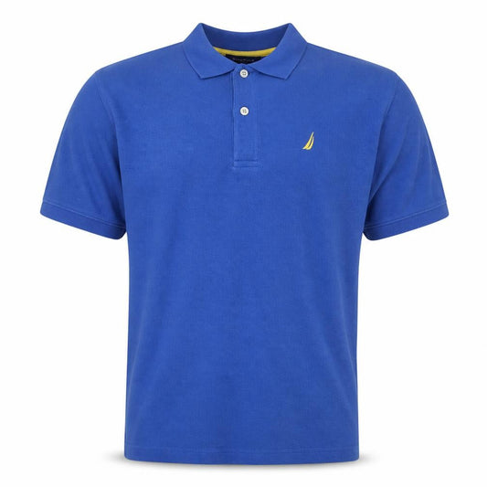 Nautica Blue Cotton Polo Shirt Teens 14 Regular Fit Short Sleeve