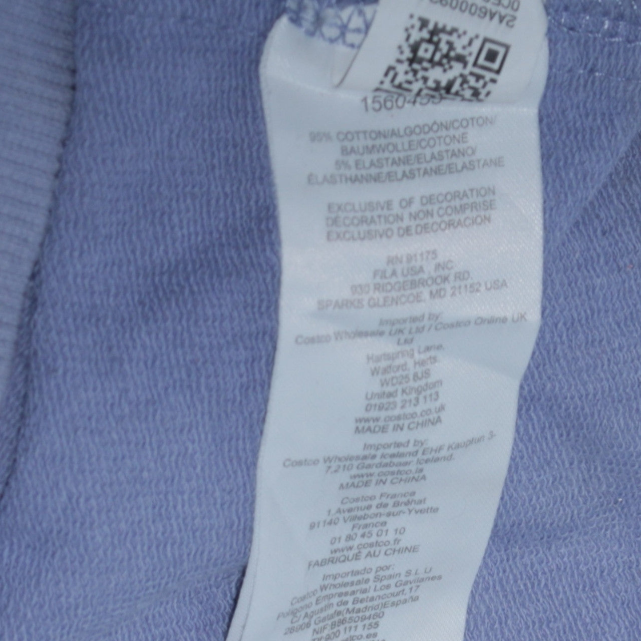 FILA Women’s Blue Crew Neck Pullover Sweatshirt XL Cotton Blend