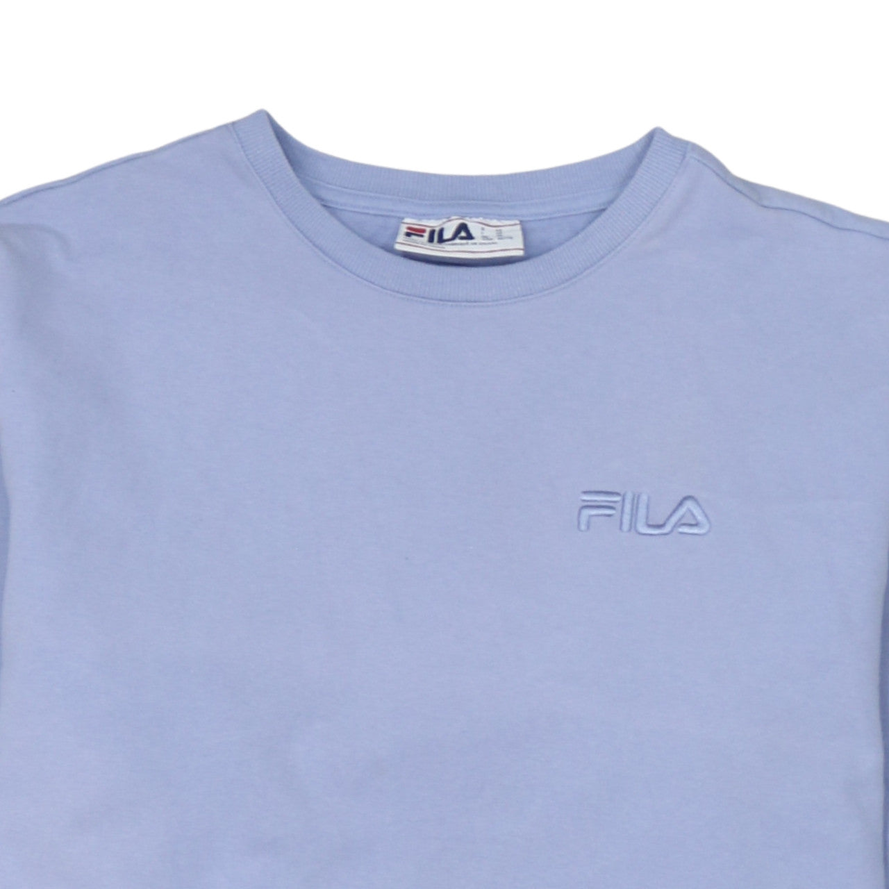 FILA Women’s Blue Crew Neck Pullover Sweatshirt XL Cotton Blend