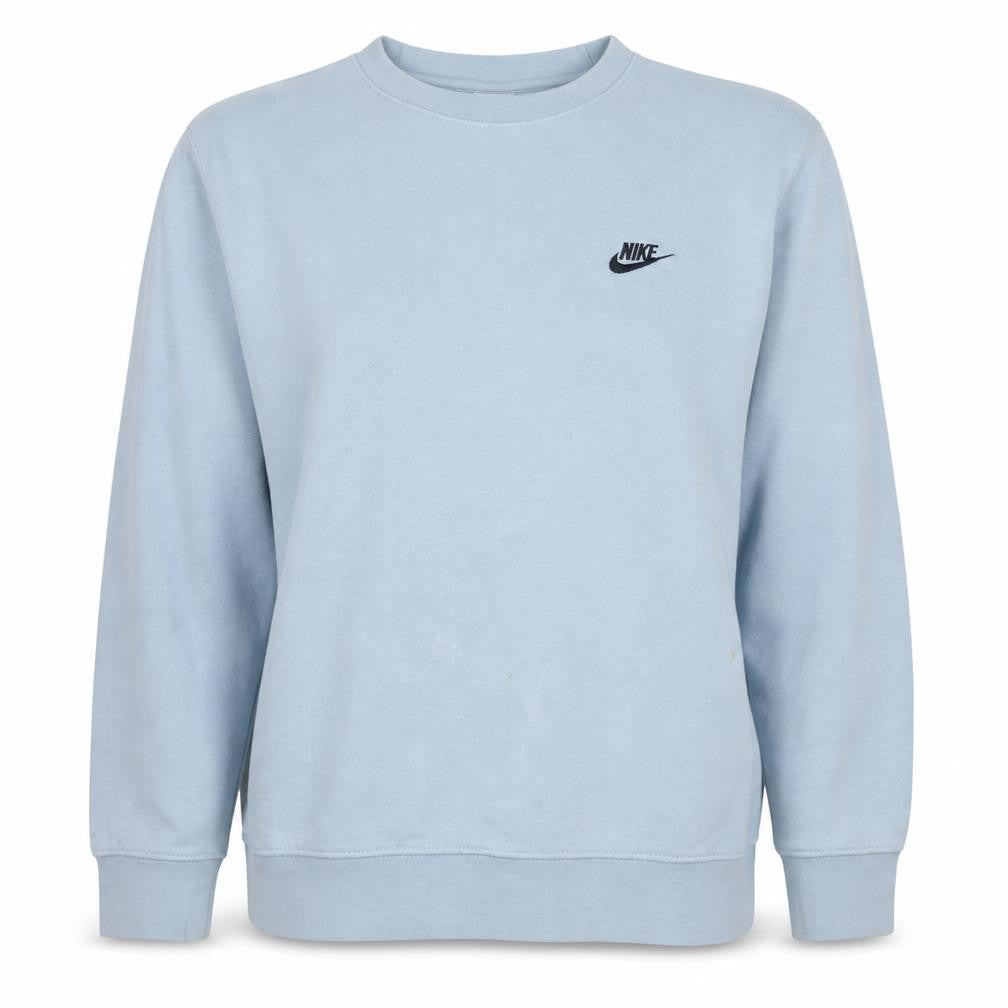 Nike Women Light Blue Crew Neck Pullover Sweatshirt Size L
