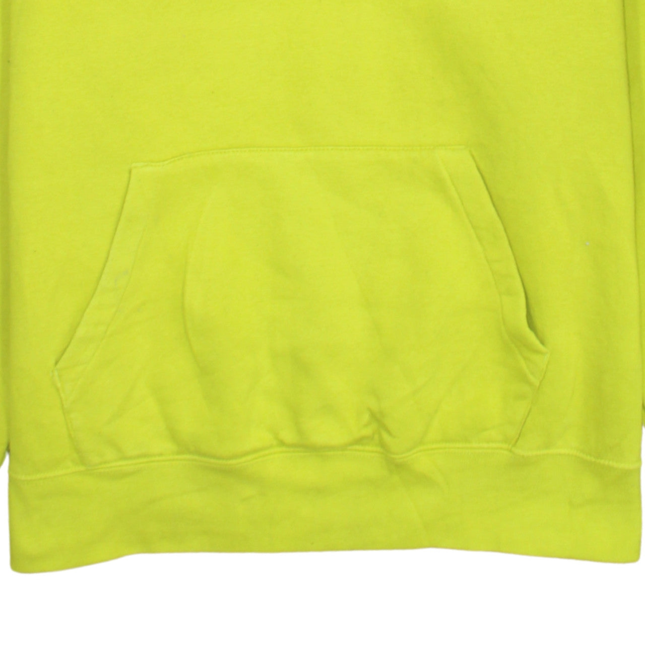 Nike Womens Yellow Pullover Hoodie Medium Cotton Blend Logo Sportswear