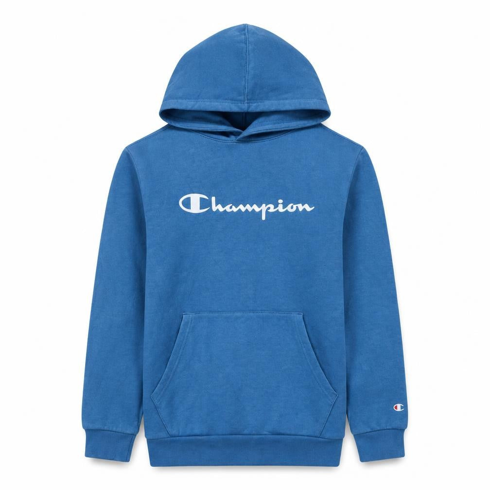 Champion Boys Blue Pullover Hoodie 13-14 Years Logo Cotton Blend Sweatshirt
