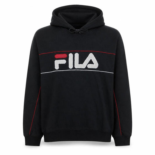 FILA Women's Black Pullover Hoodie Medium Logo Sweatshirt