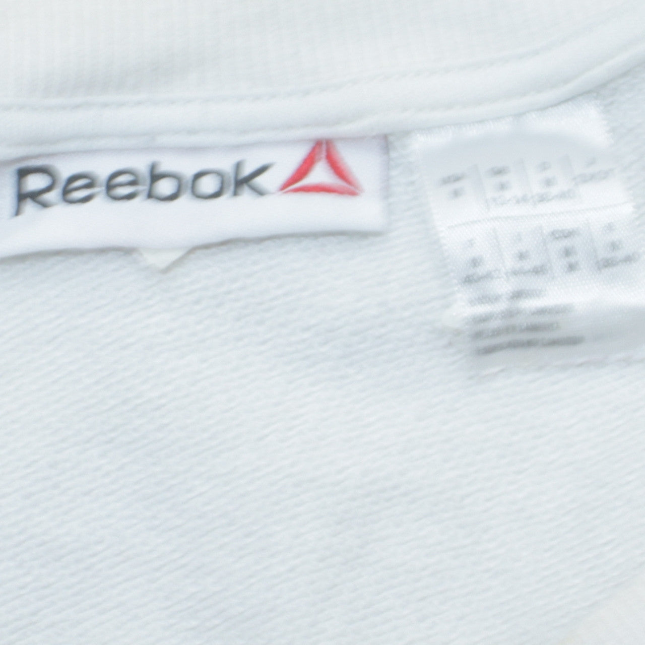 Reebok Womens White Orange Crew Neck Pullover Sweatshirt Size M