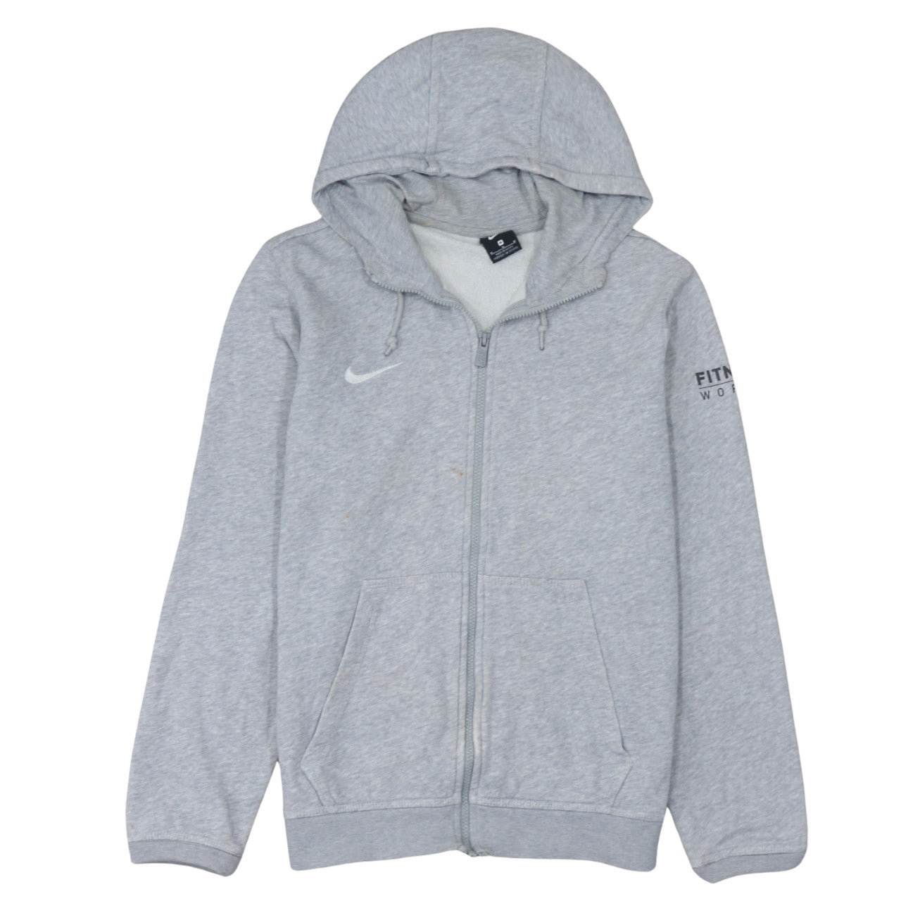 Nike Men's Grey Full Zip Hoodie M Sports Fleece Sweatshirt