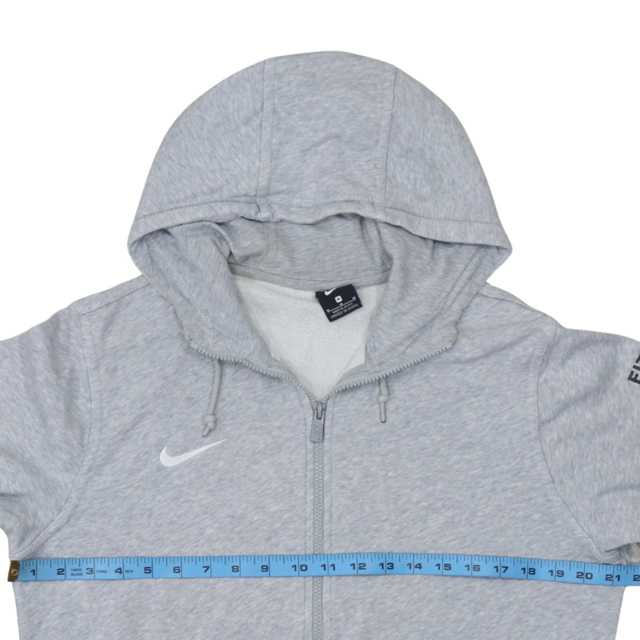 Nike Men's Grey Full Zip Hoodie M Sports Fleece Sweatshirt