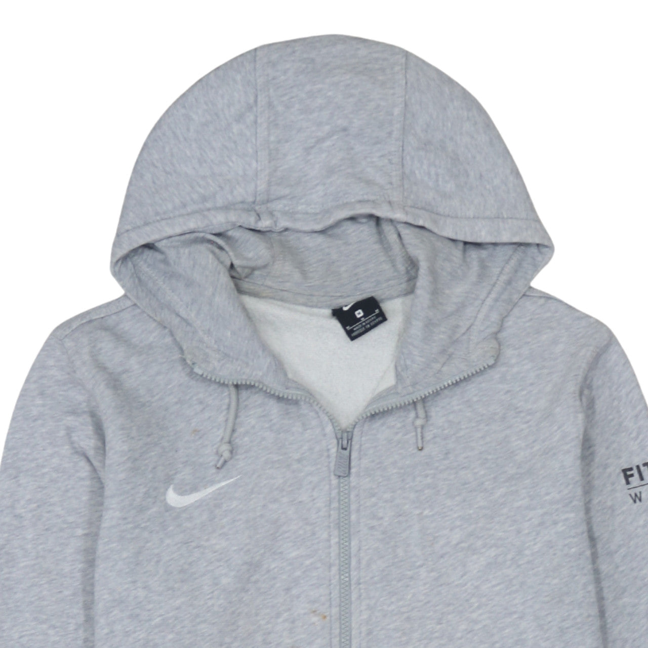 Nike Men's Grey Full Zip Hoodie M Sports Fleece Sweatshirt
