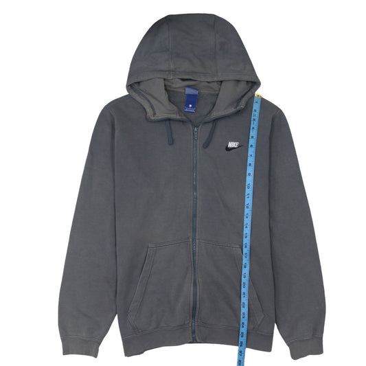 Nike Men's Grey Full Zip Hoodie L Regular Fit Sportswear